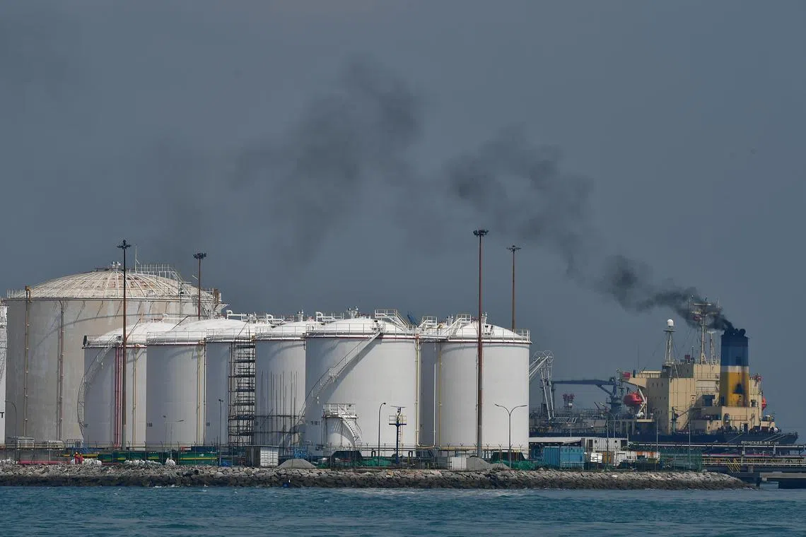 Pulau Sebarok, an oil storage and refueling port at one of the southern islands of Singapore, on October 24, 2019. The property features large oil storage tanks with dedicated pipeline systems, pumps, roadways and ancillary buildings that have been purpose-built by the lessees.