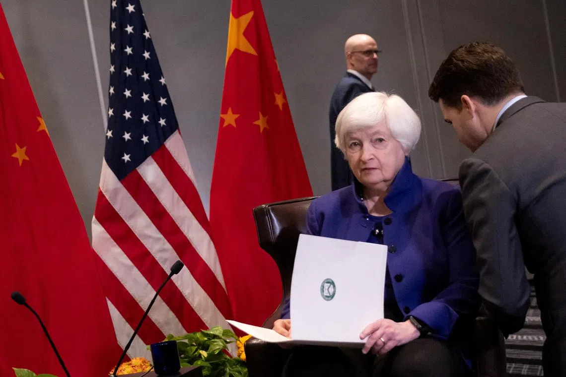 US Treasury Secretary Janet Yellen also flagged the impact of such issues on the US-China relationship, the statement said.