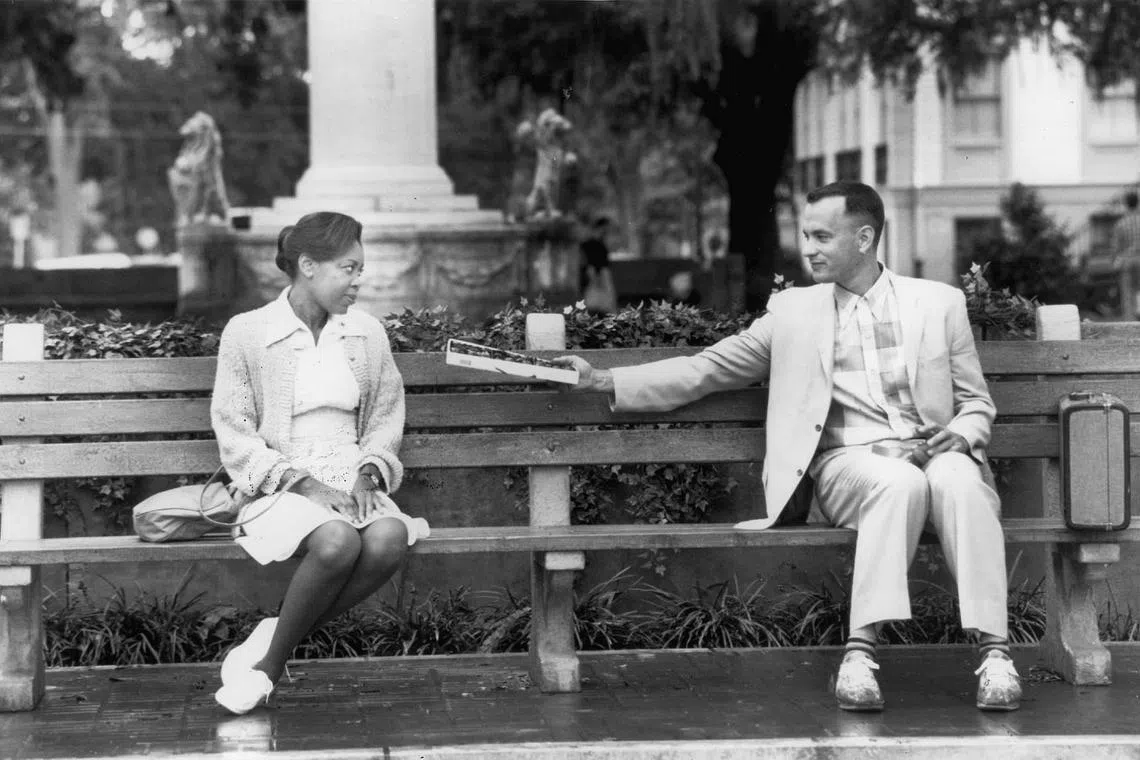 The box of chocolates was the central prop in the touching opening scene of the 1984 movie Forrest Gump.