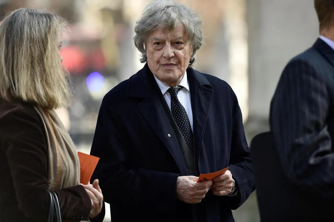 Tom Stoppard, seen here in 2017, is best remembered for cinema work that included the Indiana Jones and Star Wars franchises and an Oscar in 1999 for his screenplay for Shakespeare In Love.
