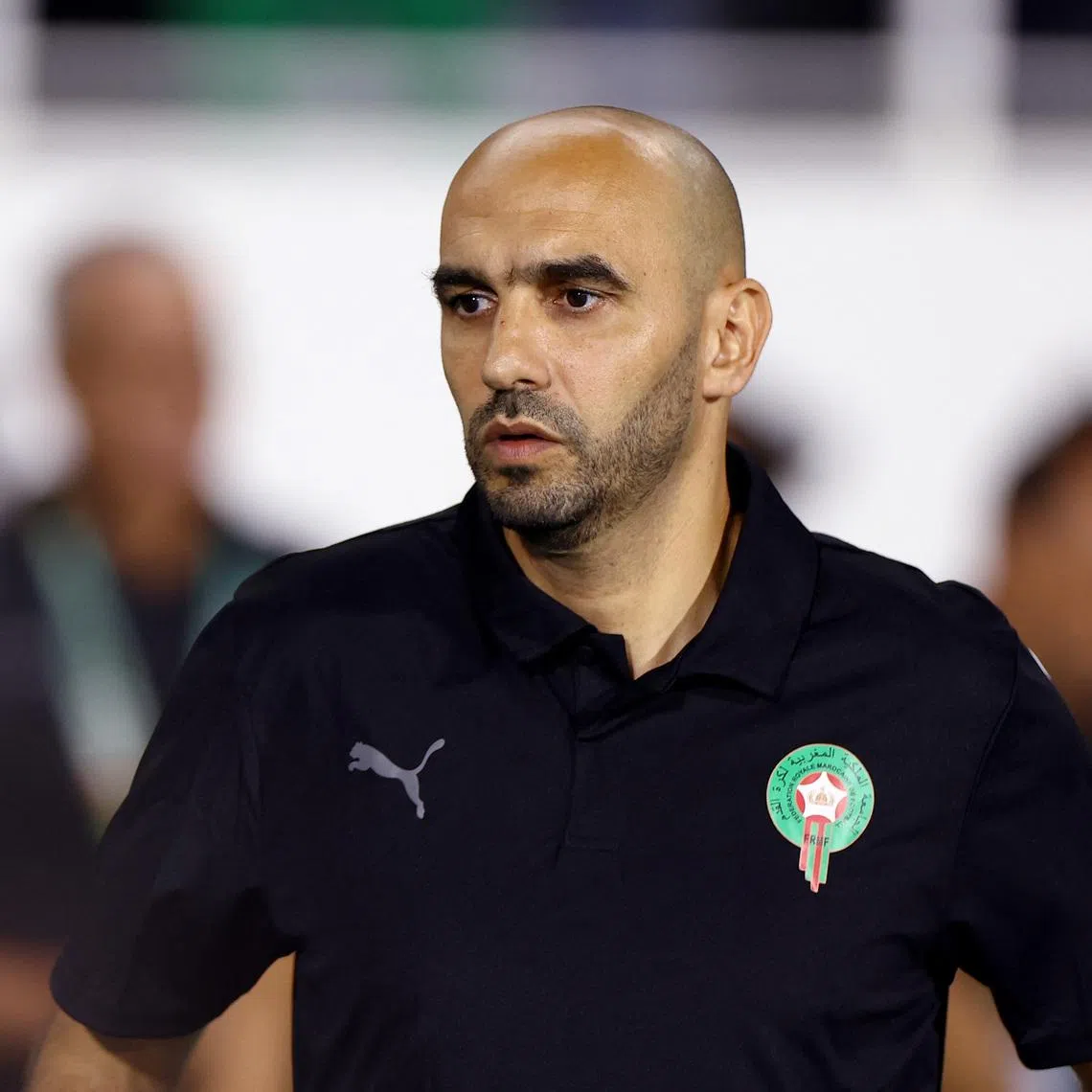 Soccer Football - Africa Cup of Nations - Round of 16 - Morocco v South Africa - Laurent Pokou Stadium, San Pedro, Ivory Coast - January 30, 2024 Morocco coach Walid Regragui reacts REUTERS/Siphiwe Sibeko