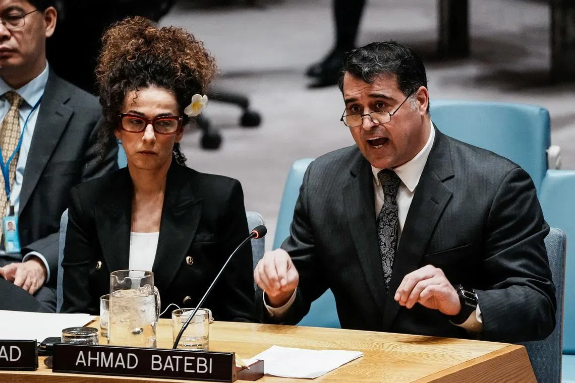 Iranian human rights activist Ahmad Batebi at a meeting of the UN Security Council on Iran on Jan 15. An official said the authorities have verified at least 5,000 deaths in protests in the country.