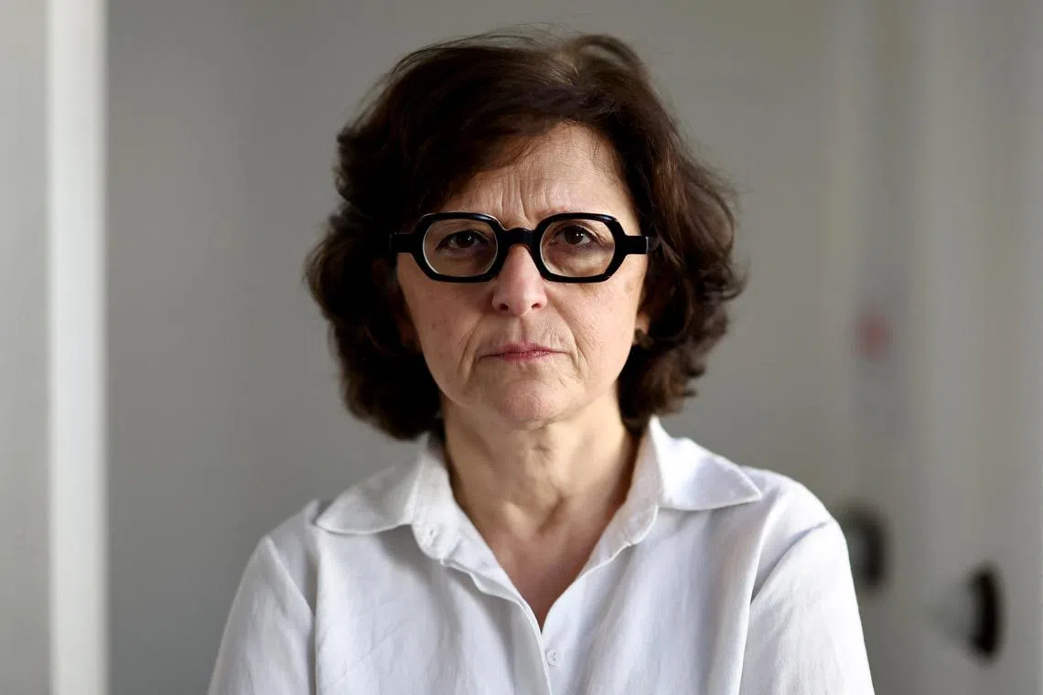 Director Sepideh Farsi poses during an interview with Reuters about her documentary film \"Put Your Soul on Your Hand and Walk\" which follows 25-year-old Palestinian photojournalist Fatima Hassouna, who was killed in Gaza along with several family members in an Israeli airstrike in April one day after it was announced that the documentary had been chosen for the festival's ACID program, during the 78th Cannes Film Festival in Cannes, France, May 15, 2025. REUTERS/Stephane Mahe