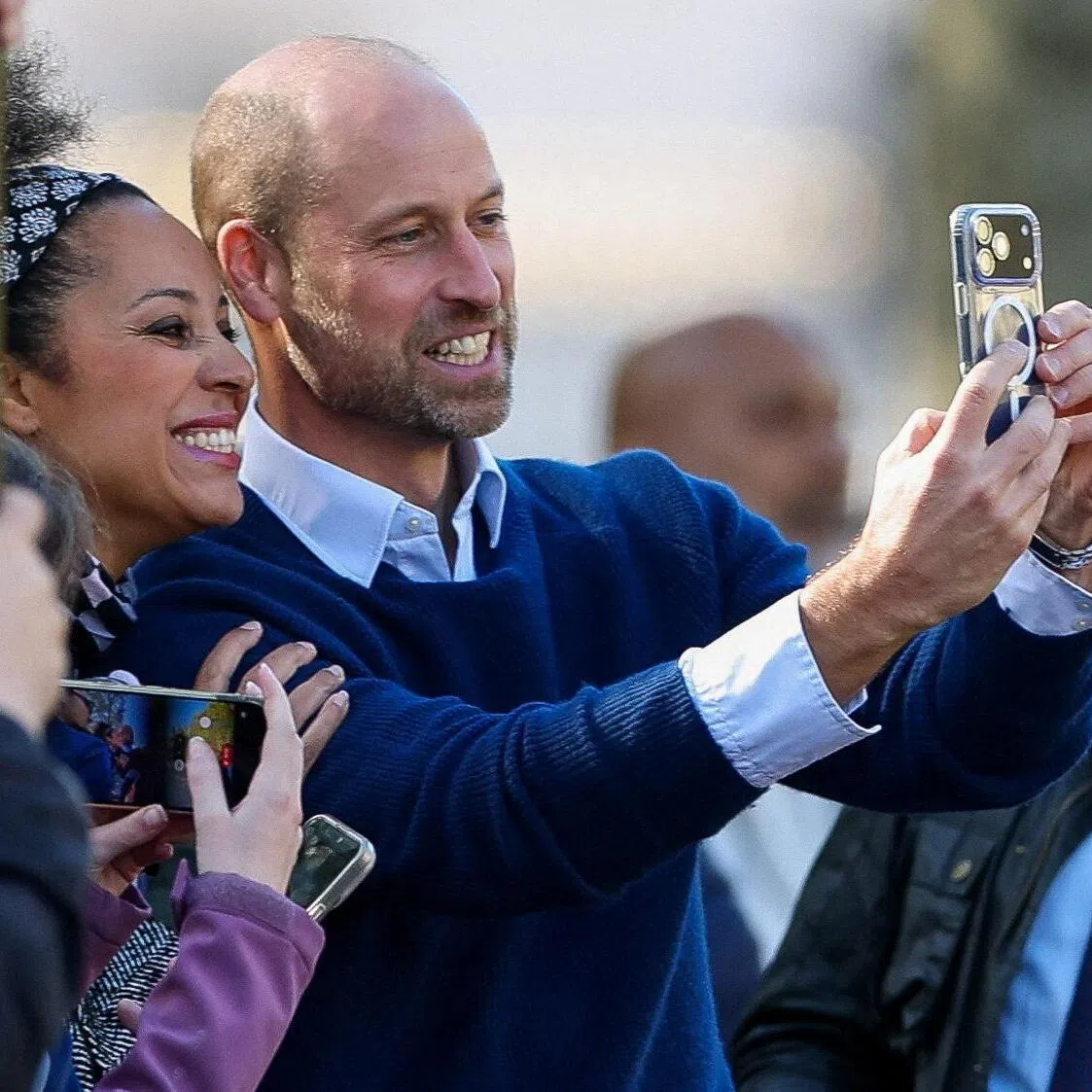 Prince William poses for a picture as he joins cricket stars for an informal game in the lead up to the annual Earthshot Prize awards.