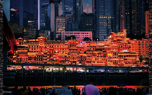 Night view of Hongyadong in Chongqing, China