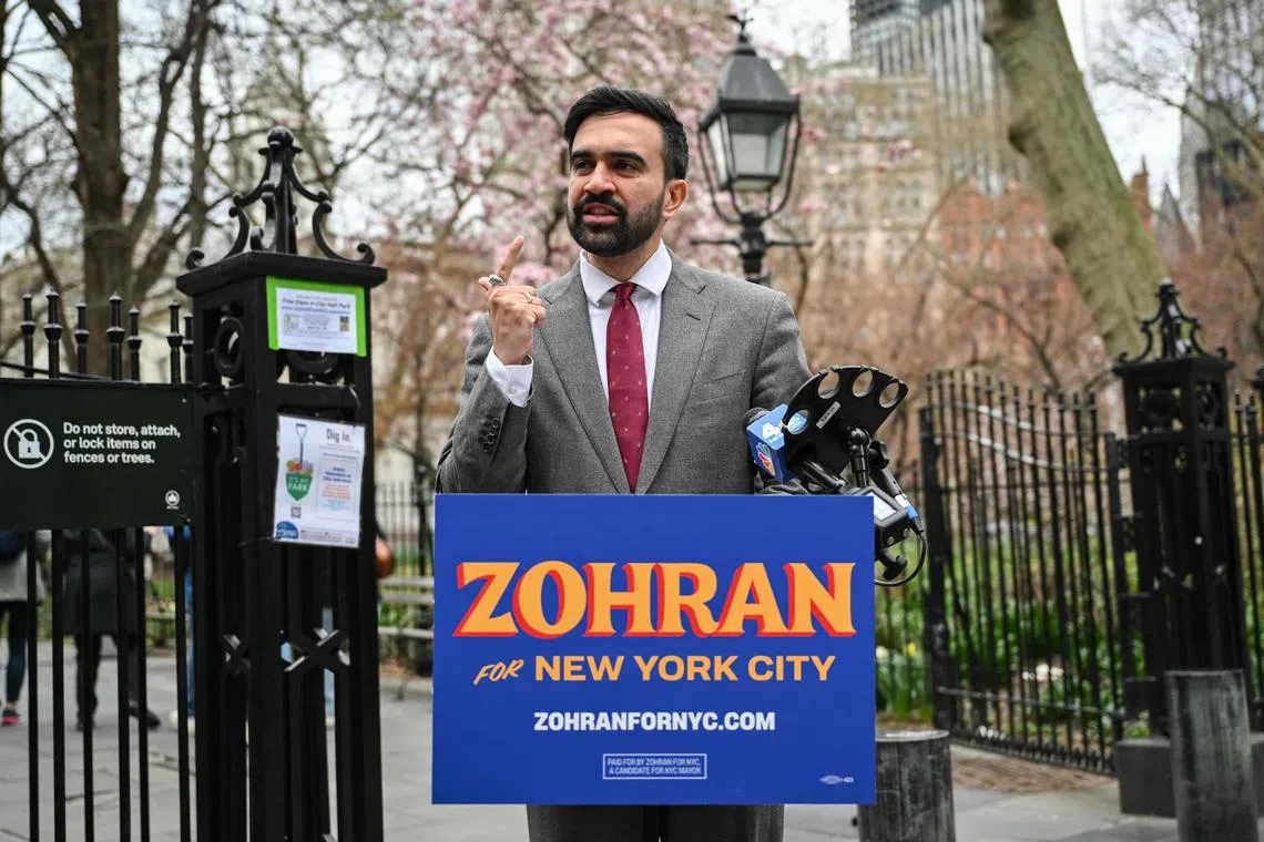 New York City mayoral candidate Zohran Mamdani campaigning in New York City on April 16.
