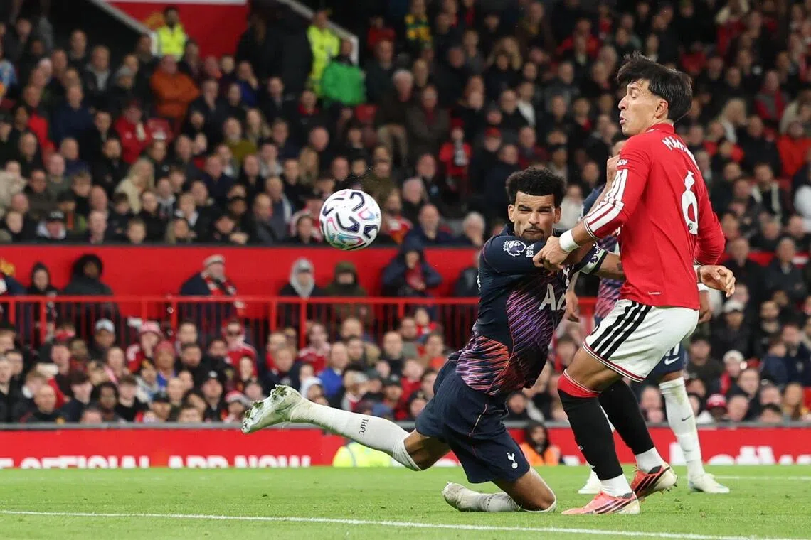 Tottenham’s Dominic Solanke headed in an equaliser in stoppage time to deny Manchester United the win.