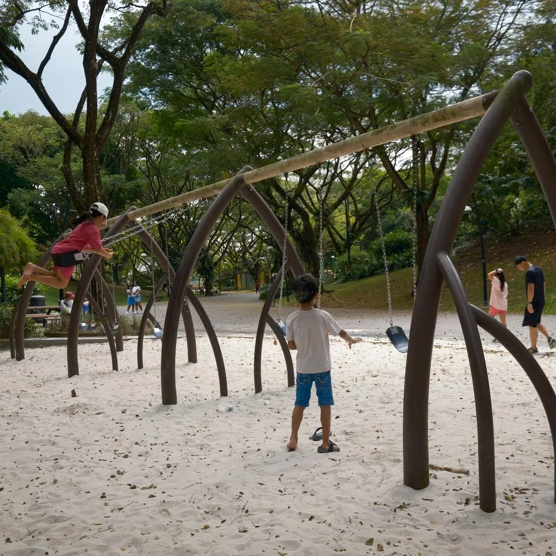 With kids of all ages using playgrounds, some parents worry that younger children could collide with more boisterous older kids.