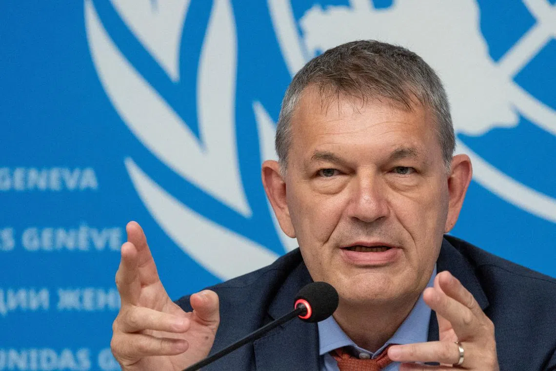 FILE PHOTO: UNRWA Commissioner-General Philippe Lazzarini attends a briefing on the humanitarian situation in the Occupied Palestinian Territory at the United Nations in Geneva, Switzerland, June 25, 2024. REUTERS/Denis Balibouse/File Photo