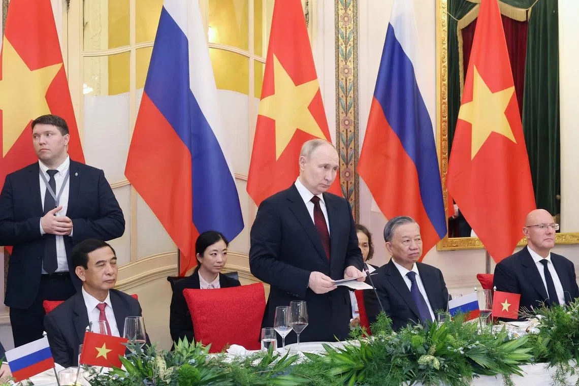 On a trip to Vietnam, Russian leader Vladimir Putin said Moscow could send missiles to North Korea, calling it repercussions for the West supplying Ukraine.   