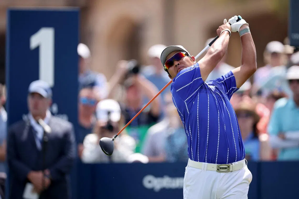 Hideki Matsuyama of Japan celebrates his 10th anniversary on the PGA Tour in 2024.