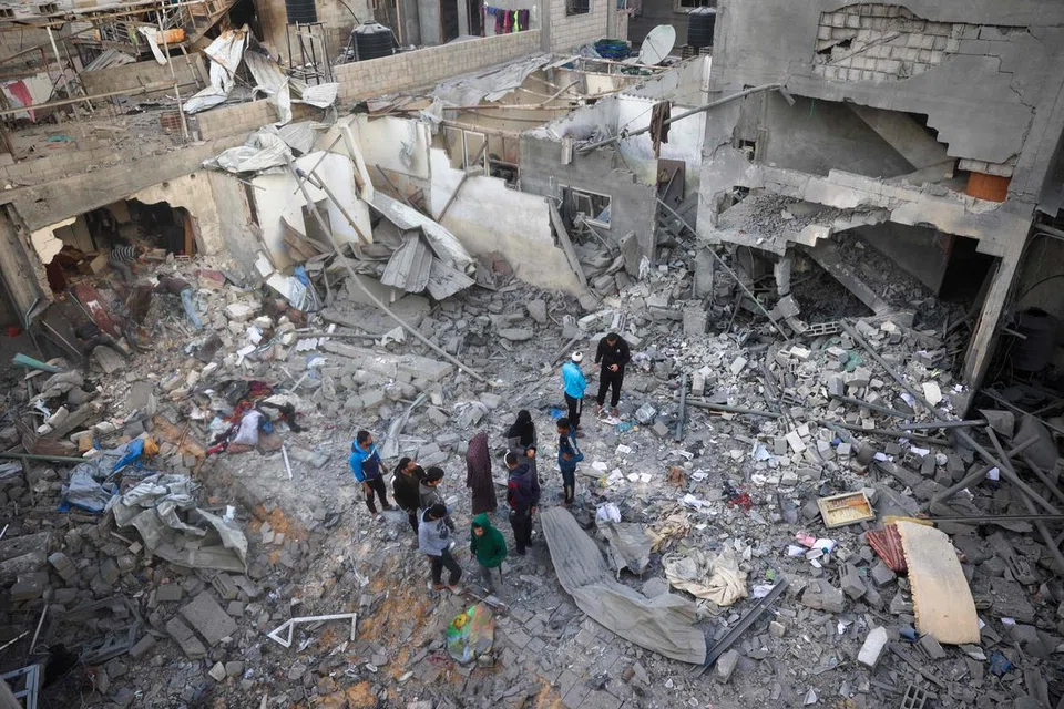 Homes reduced to rubble at the Nuseirat refugee camp by an Israeli attack on March 18, after Israel unleashed its most intense strikes on the Gaza Strip since a January ceasefire. Photo: AFP (2025)