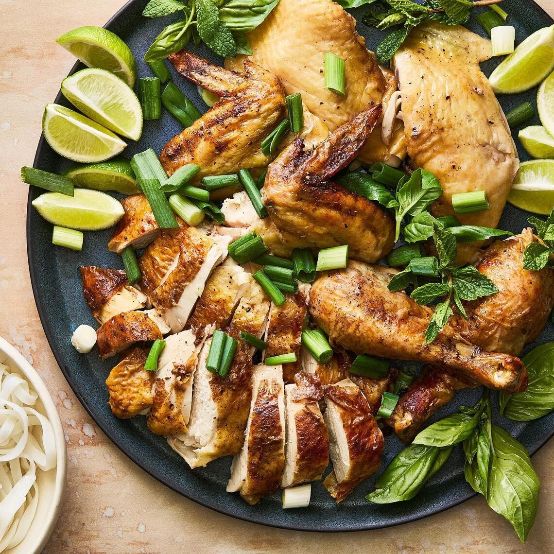 Vietnamese-inspired roast chicken. Eric Kim brines his birds with a modest amount of salt and a good amount of spice, then cooks them just hot enough, and just long enough. Food Stylist: Cyd Raftus McDowell. (Armando Rafael/The New York Times)