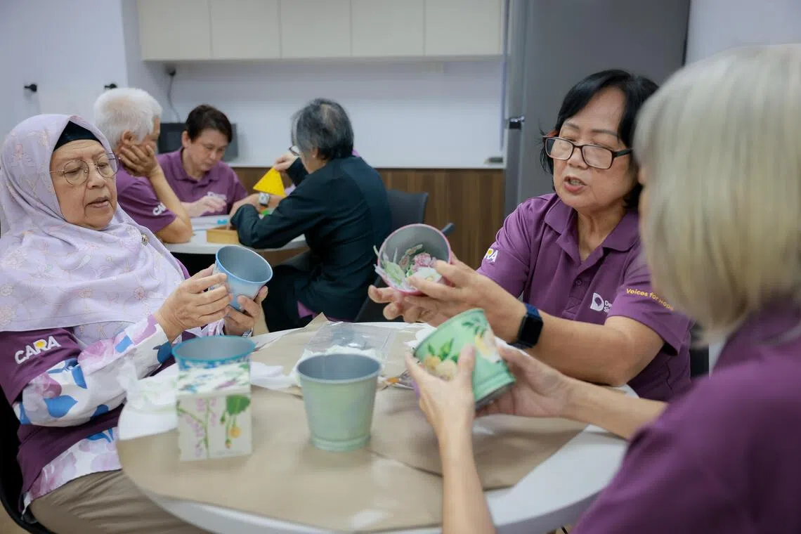 Voices for Hope alumni take part in activities at Dementia Singapore’s first Voices for Hope Centre at Toa Payoh Central Community Club on Oct 3, 2026.