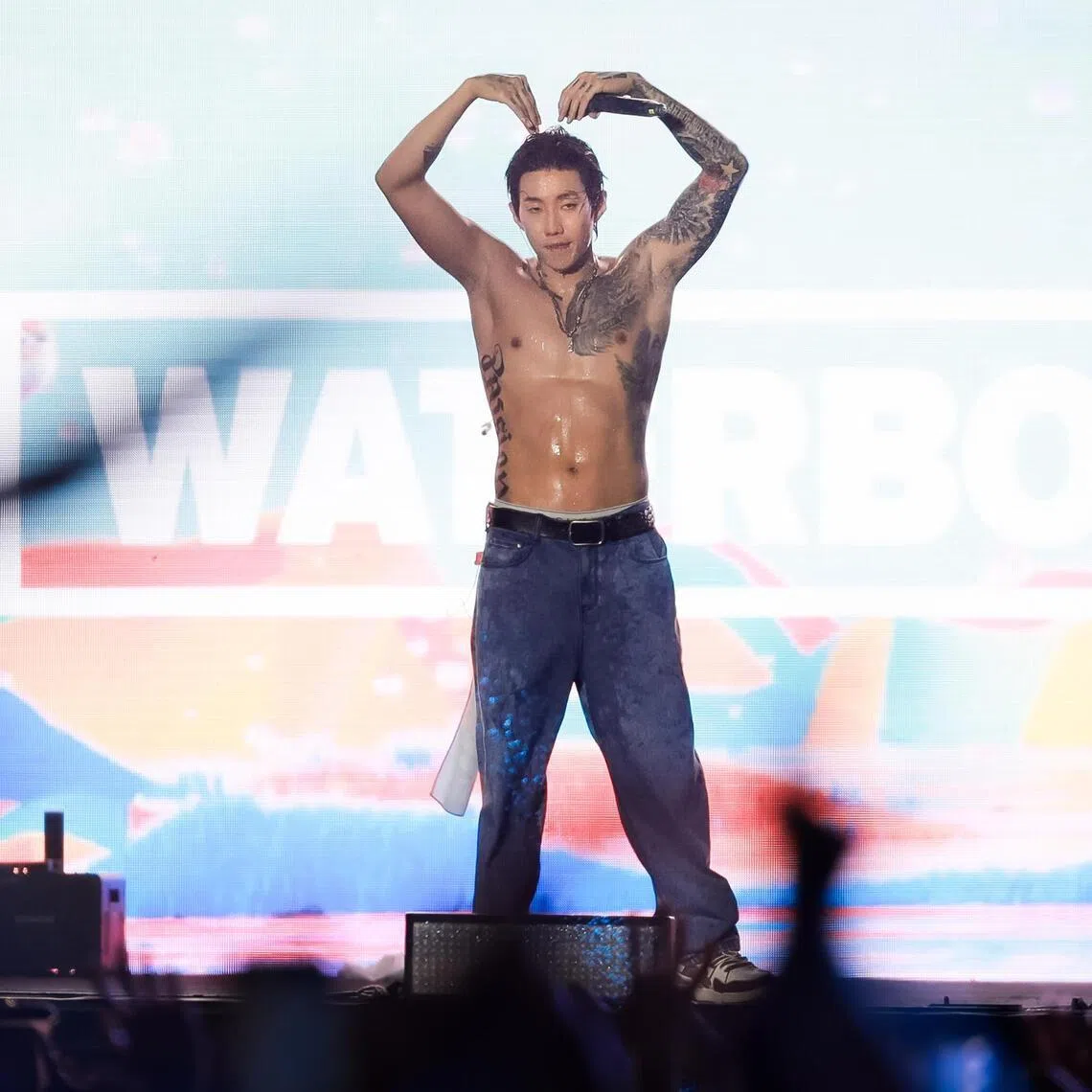 Jay Park, seen here performing at Waterbomb Singapore 2024, will make his Hyrox debut on April 5 at the National Stadium. 
