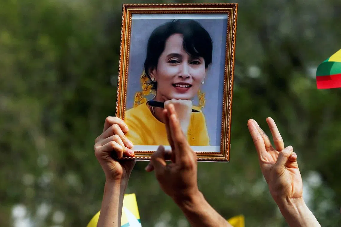 Myanmar ex-leader Aung San Suu Kyi moved to house arrest, state media says