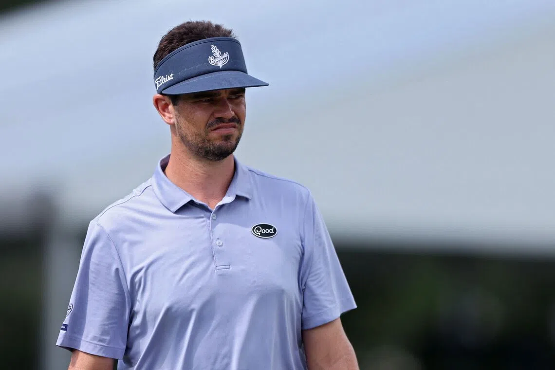 Beau Hossler leads the Wyndham Championship by one stroke.