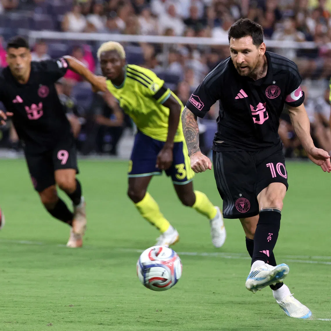 Argentina and Miami captain Messi was denied from the penalty spot in the first half and issued a yellow card in the 59th minute.