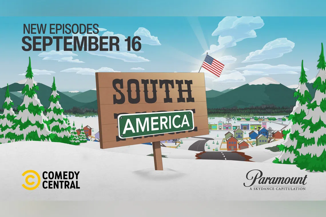 Animated satire South Park said it was changing its name to “South America,” in an apparent dig at US President Donald Trump’s bid to rename swathes of the world.