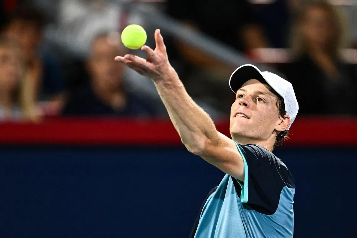 Italy's Jannik Sinner defeated sixth seed Andrey Rublev, in a 4-6, 7-5, 6-4 fightback.