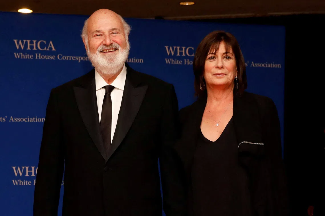 Property records that indicate Rob Reiner and his wife Michele live in the home in the upscale Brentwood neighbourhood.