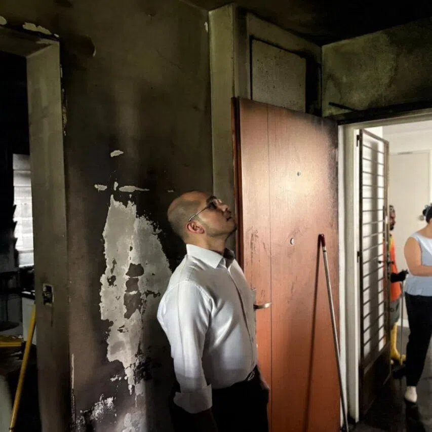 The fire at Block 475B, Yishun Street 44, likely originated from a PMD in the living room of a third-floor unit.