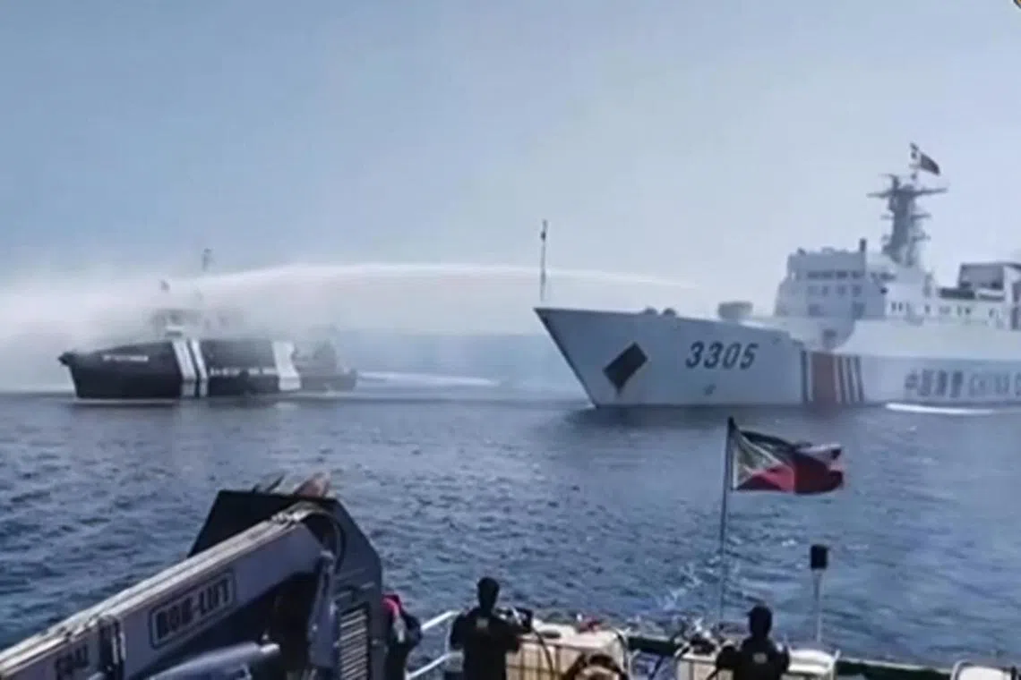 The incident happened near the China-controlled Scarborough Shoal.