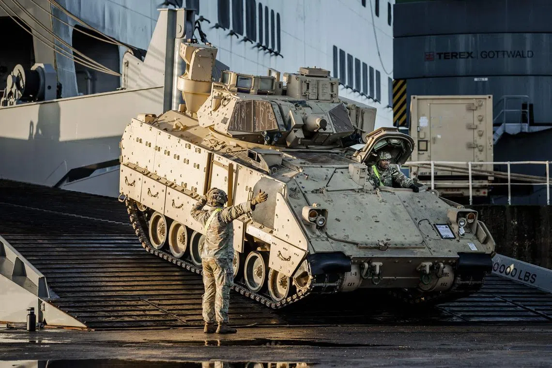 The latest assistance includes 59 Bradley Fighting Vehicles, the US Defence Department said.