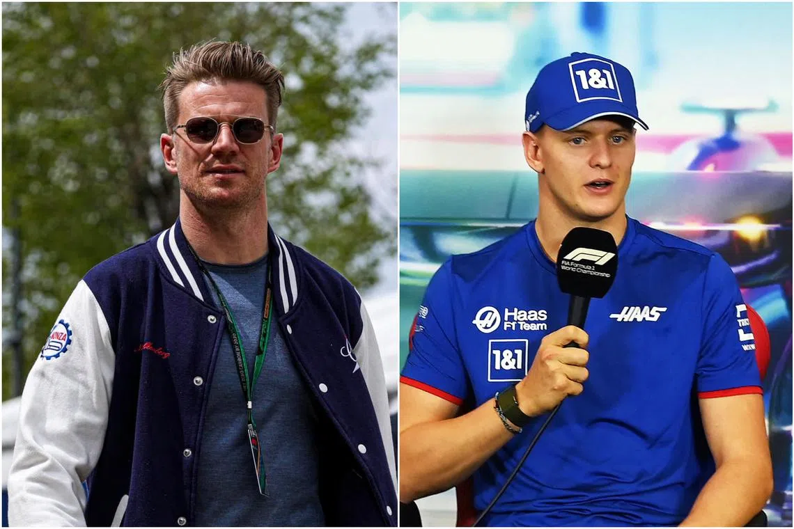 Nico Hulkenberg (left) Haas' signing leaves Mick Schumacher without a seat after two seasons in the sport.