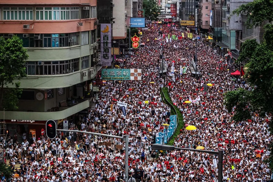 Millions took the streets in Hong Kong in 2019 and 2020 to protest what they saw as China's growing interference in the city's affairs.