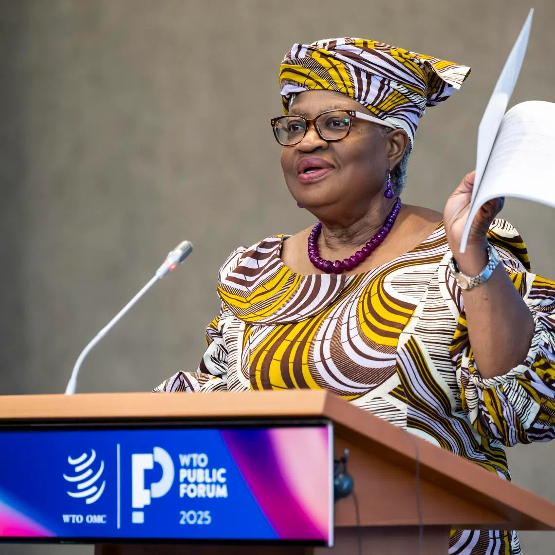 WTO chief Ngozi Okonjo-Iweala says a central question is whether AI will life opportunities for all.
