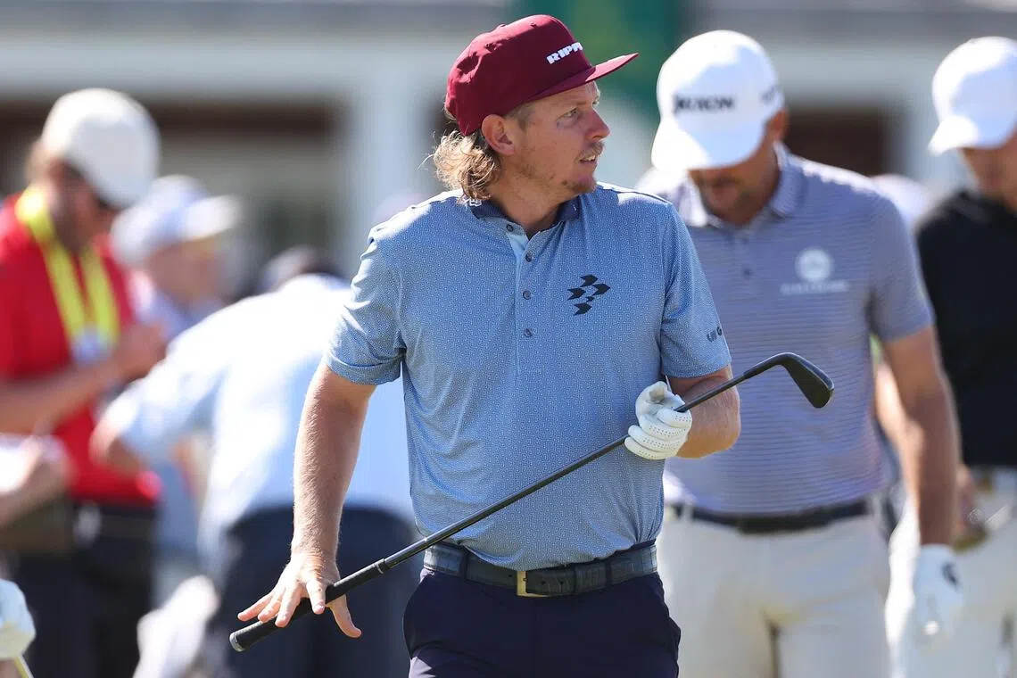 Cameron Smith on the driving range during a practice round for the US Open in June.