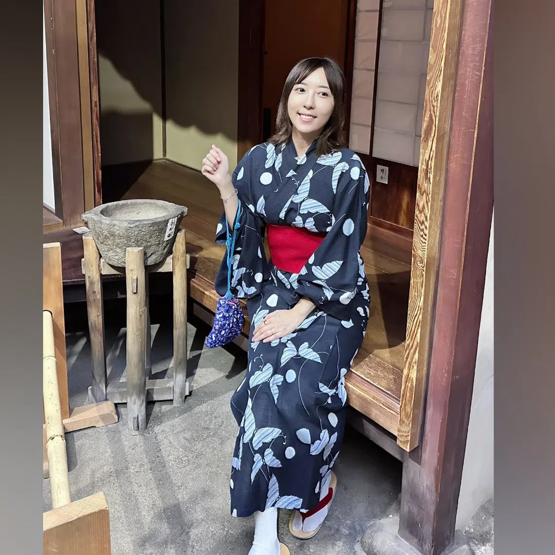 Taiwanese actress-host Deborah Tsai Yi-chen (seen here in Japan in 2024) was fined 500,000 yen (S$4,060) for the vandalism.