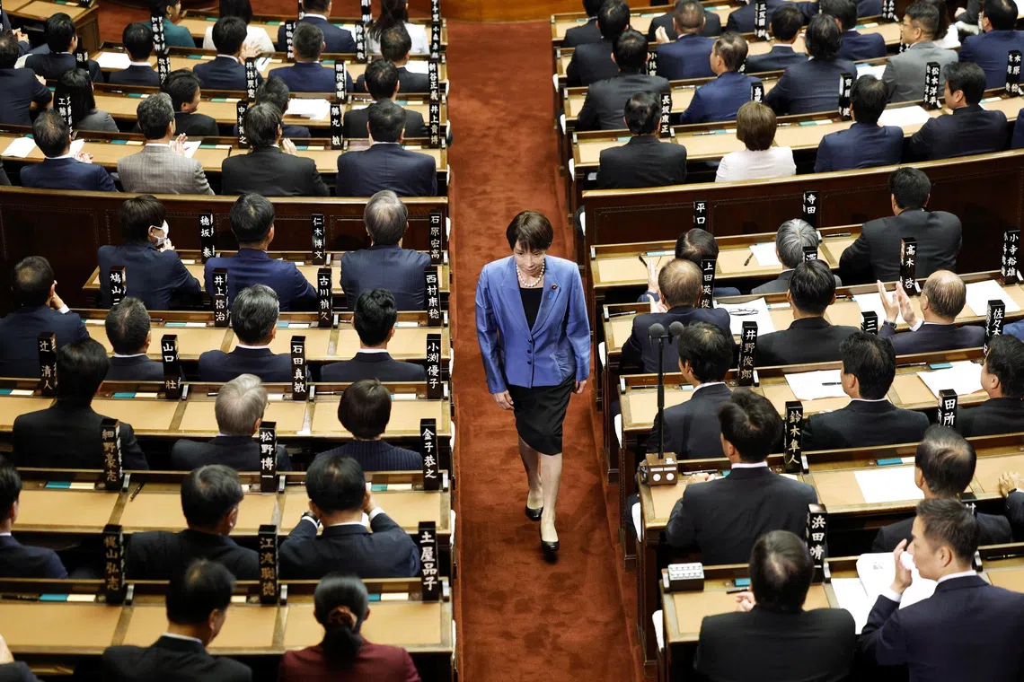 Ms Sanae Takaichi made history as Japan’s first woman prime minister after a parliamentary vote on Oct 21.