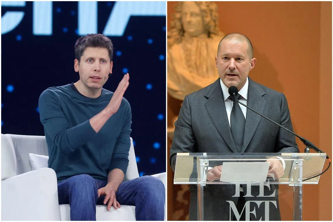 OpenAI chief executive Sam Altman (left) has said that former Apple designer John Ive's first prototype of the AI device "completely captured his imagination".