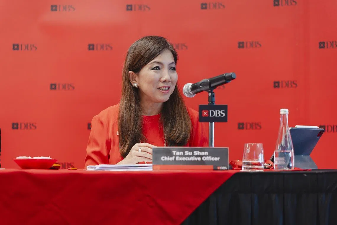 DBS chief executive Tan Su Shan said that DBS’s exposure to the Middle East region is "very, very limited."