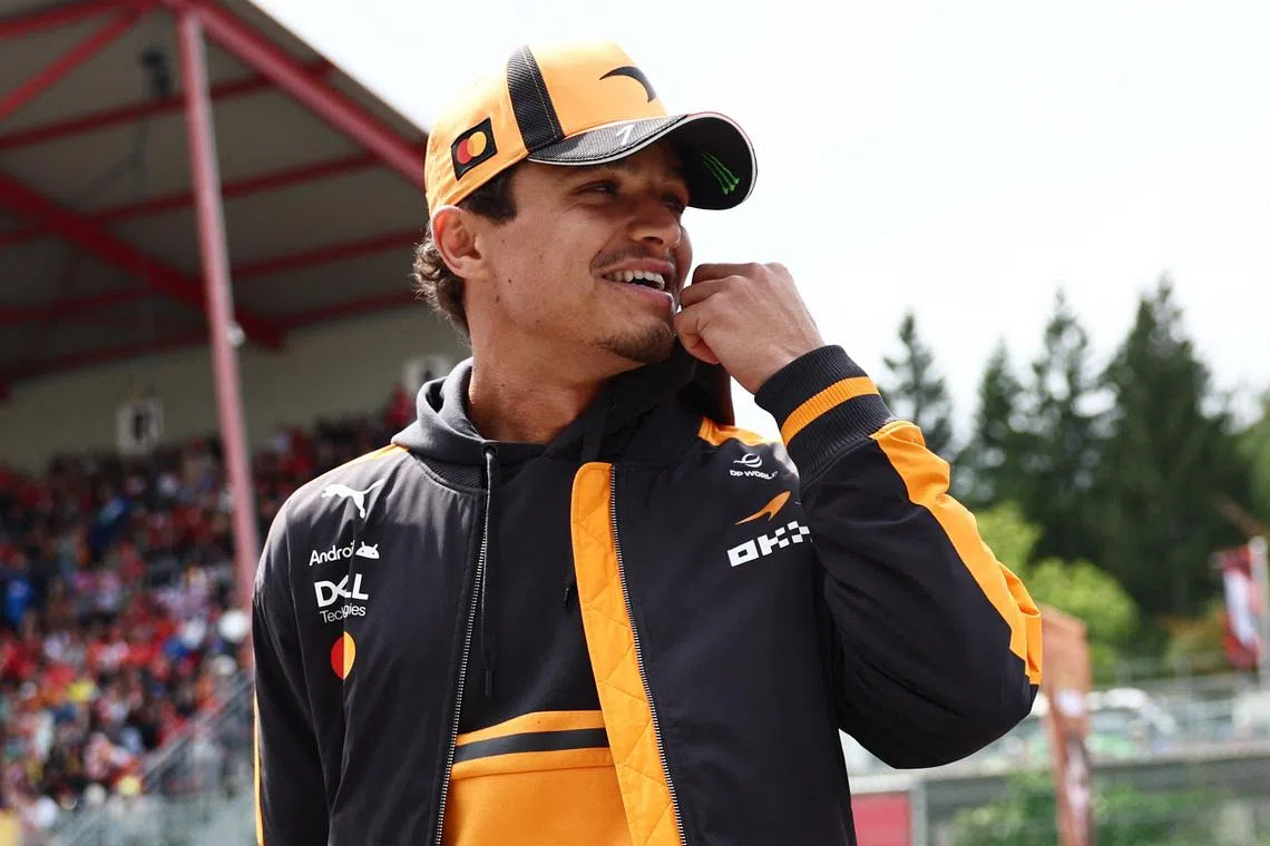 Formula One F1 - Belgian Grand Prix - Circuit de Spa-Francorchamps, Stavelot, Belgium - July 19, 2026 McLaren's Lando Norris during the drivers parade before the race REUTERS/Jakub Porzycki