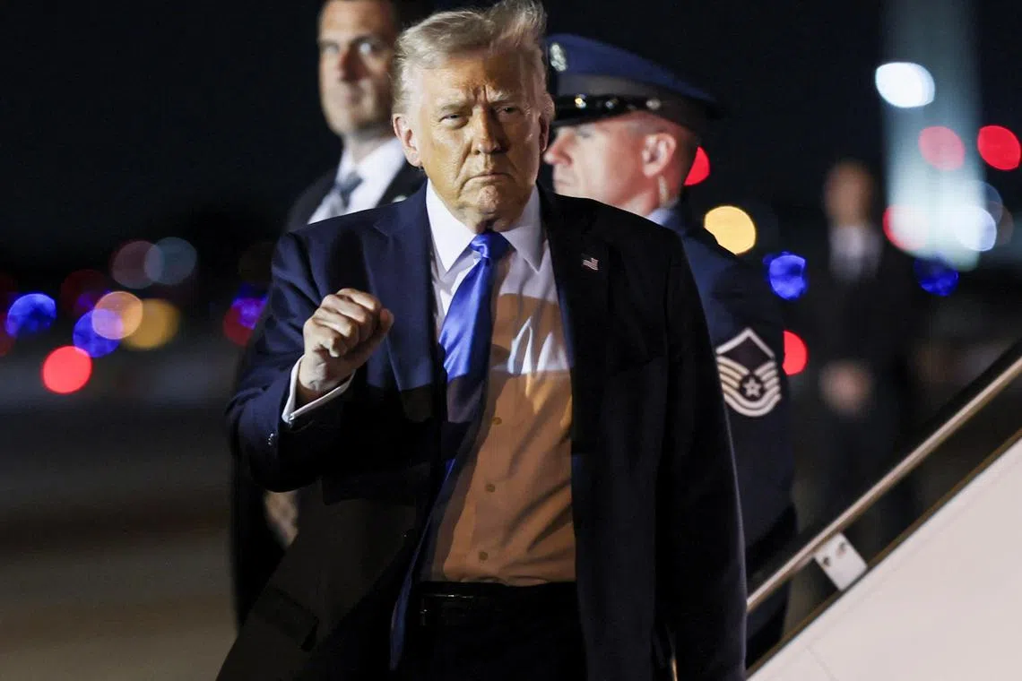 Mr Trump said the US did more than any other country in producing a victorious result on World War II.