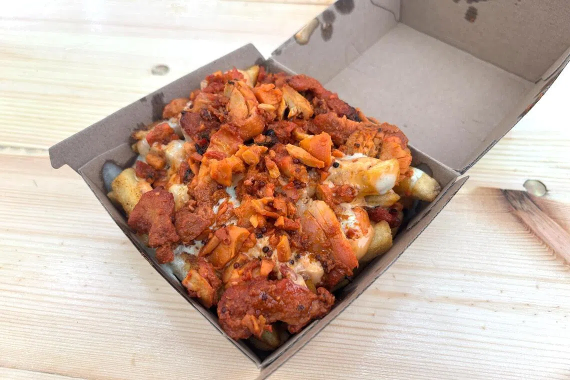 Loaded chicken Masala fries from Mahmud’s Tandoor.