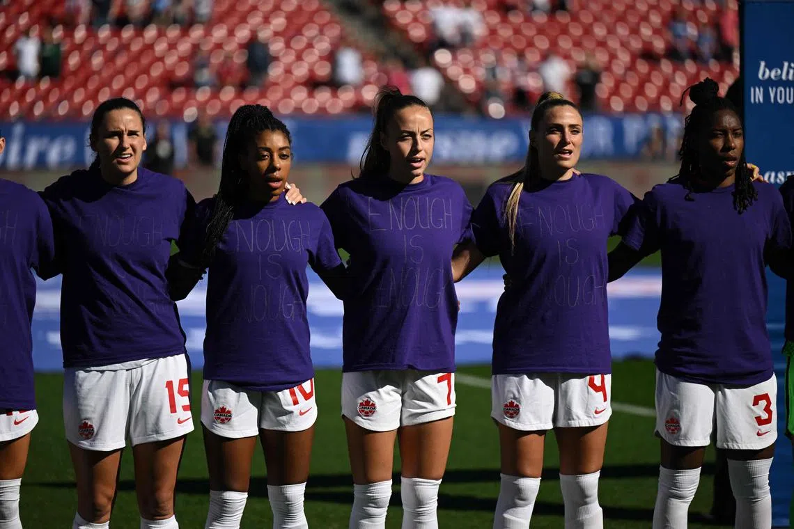 The Olympic champions played last month’s SheBelieves Cup under protest.
