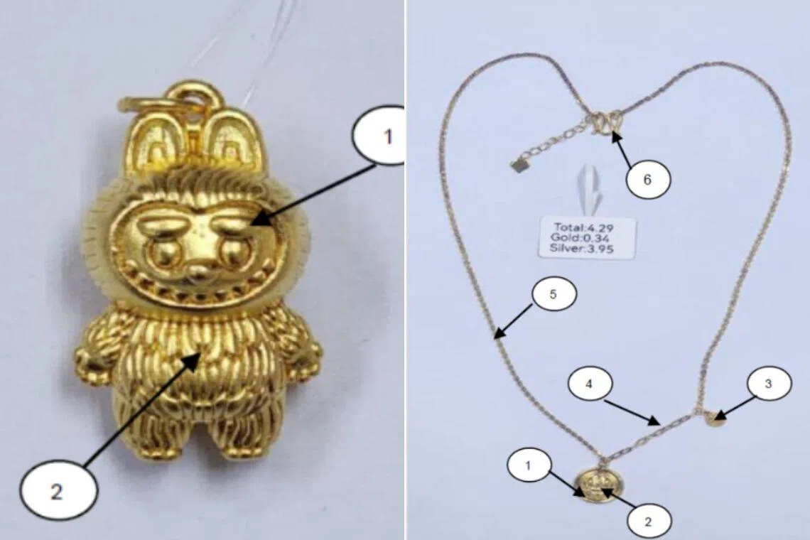 The thickness of the exterior gold layer on gold-wrapped silver jewellery differed significantly across individual pieces, the Consumers Association of Singapore found.