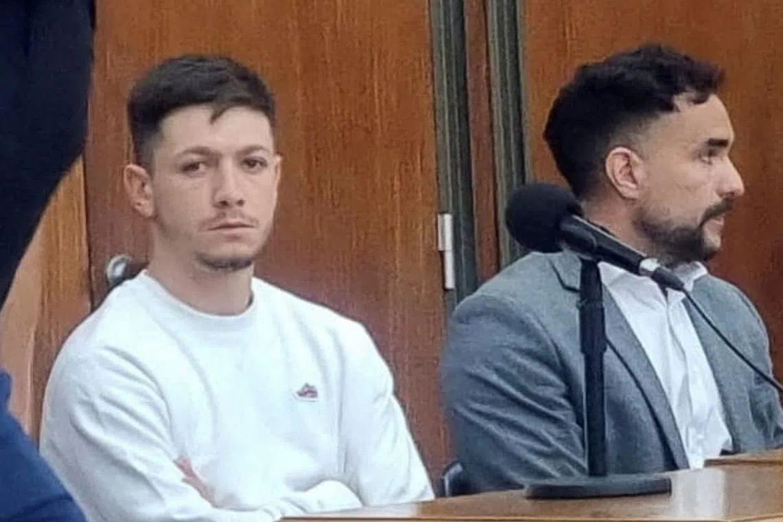 Argentine midfielder Rodrigo Garro at a preliminary hearing in General Pico, in Argentina's La Pampa province, on Jan 5.