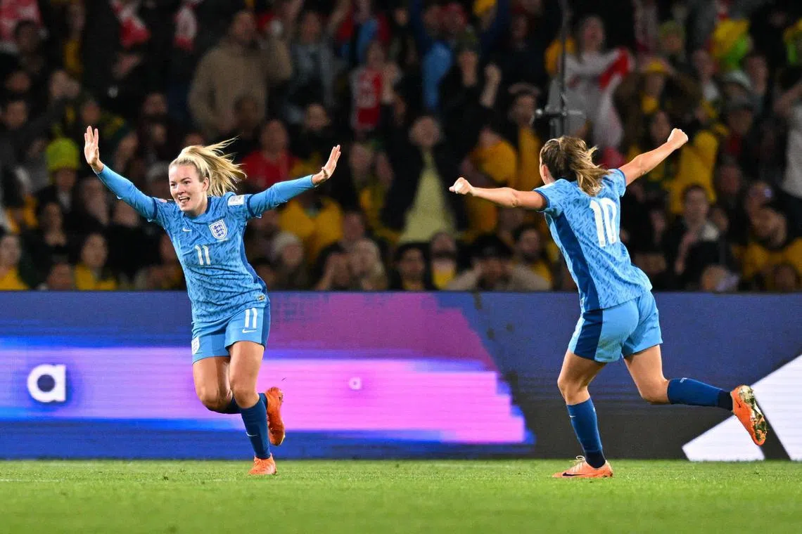 England Lauren Hemp. pictured after scoring her team's second goal against Australia in the semi-finals, is one of the new household names in the Lionesses' squad. 