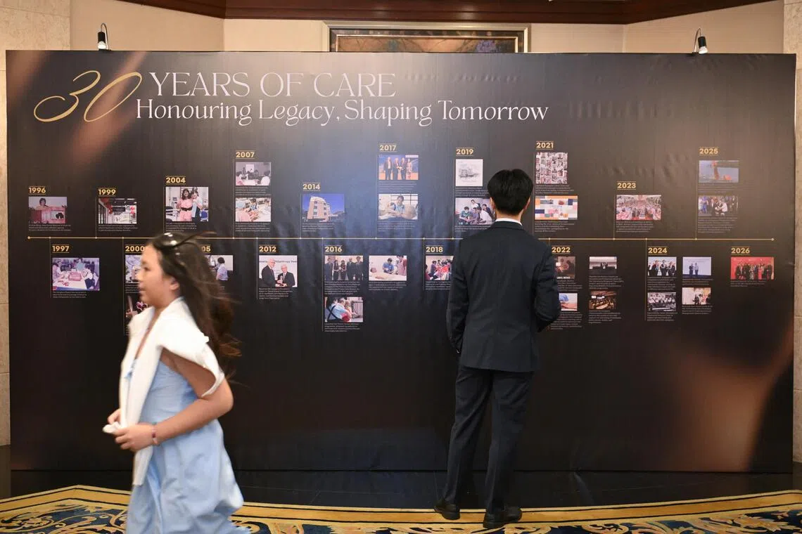 A milestone wall was erected at St Luke’s Hospital Charity Gala 2026 to mark the hospital’s achievements over its 30-year history.