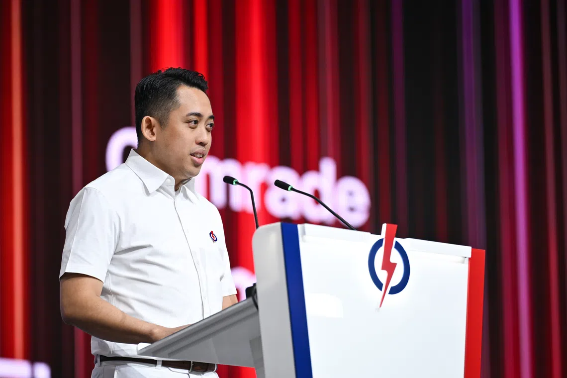 Lawyer Ahmad Firdaus Daud speaking during the PAP Awards and Convention 2025 at Expo on Nov 9, 2025.