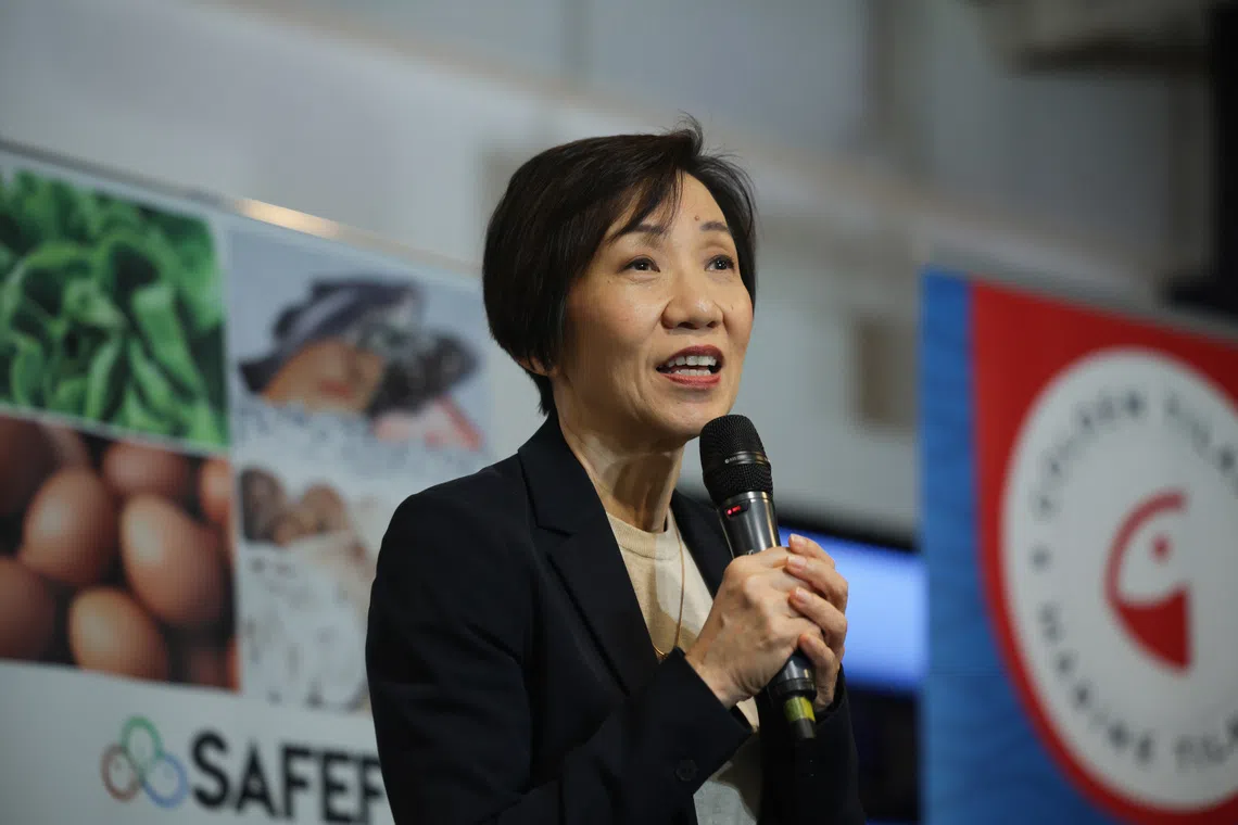 Minister for Sustainability and the Environment Grace Fu speaking at the SAFEF reception on Oct 28.