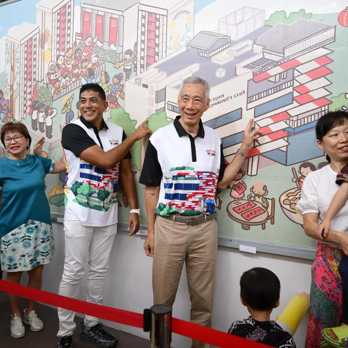 Senior minister Lee Hsien Loong at Ci Yuan Community Club?s LEGO @ Brick Mural on Sept 14, 2025.