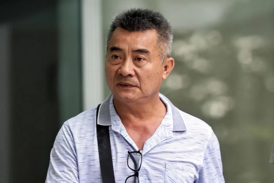 The 56-year-old pleaded guilty to two charges for causing the heavy vehicle to collide with government properties and driving a vehicle taller than 4.5m without being escorted by either a police officer or an auxiliary police officer.