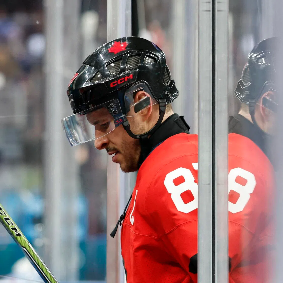 Milano Cortina 2026 Olympics - Ice Hockey - Men's Preliminary Round - Group A - Canada vs France - Milano Santagiulia Ice Hockey Arena, Milan, Italy - February 15, 2026. Sidney Crosby of Canada REUTERS/David W Cerny