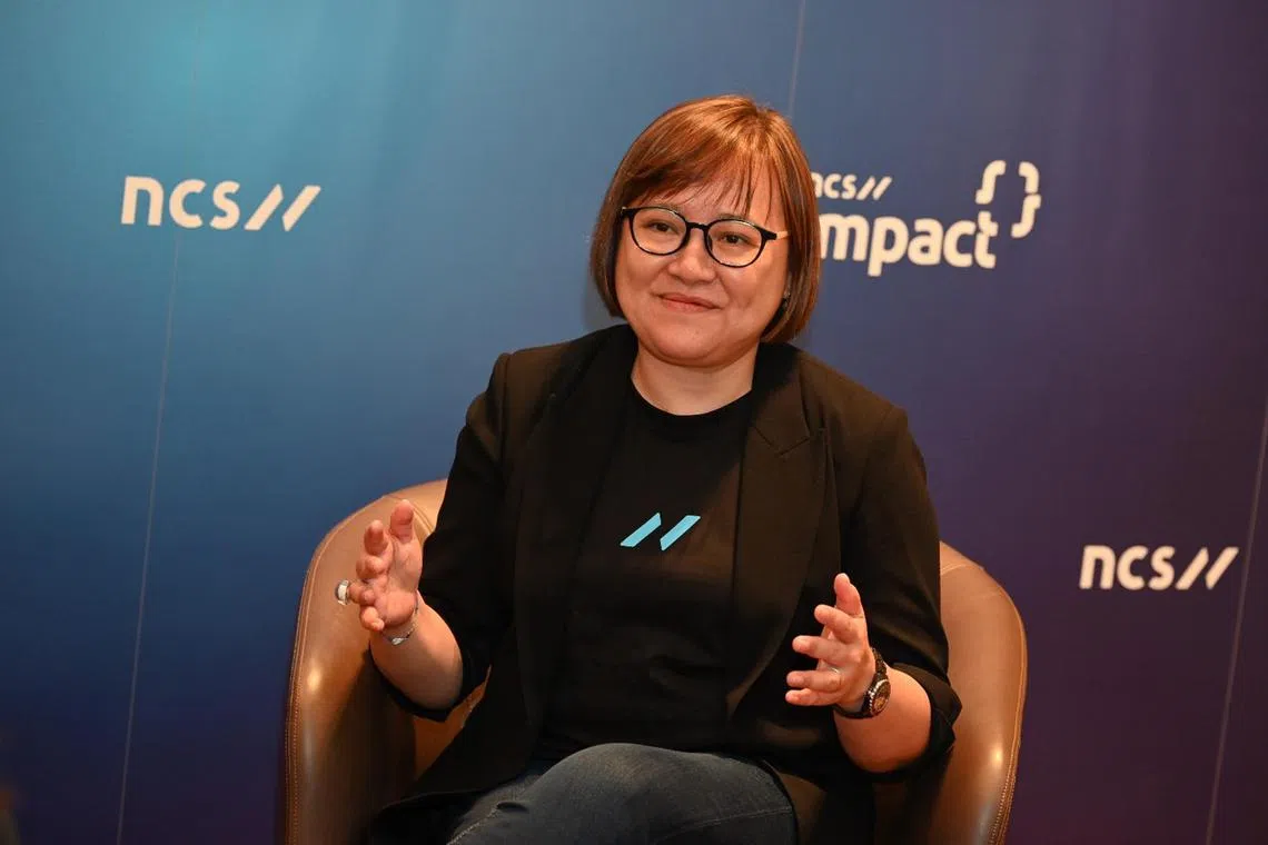 Ms Wynthia Goh, who leads the section of NCS called NEXT, works with companies applying emerging technologies like generative AI and cloud technology.